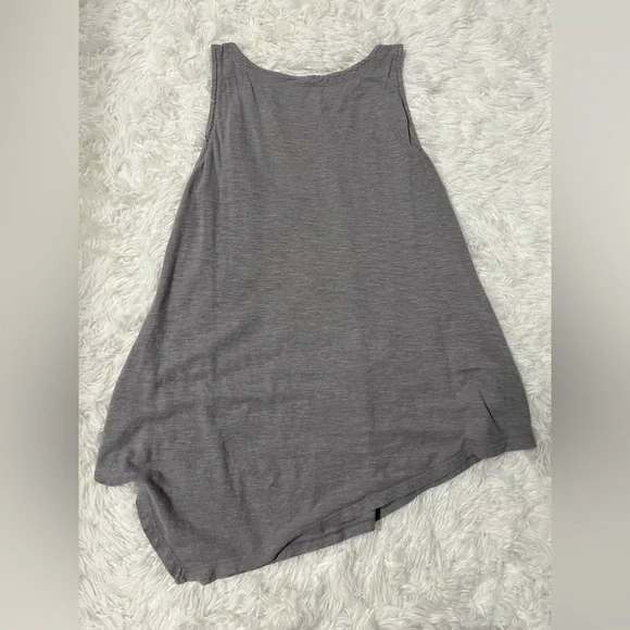 Eileen Fisher Grey Asymmetrical Cotton Tank - Size Medium - Picture 5 of 6
